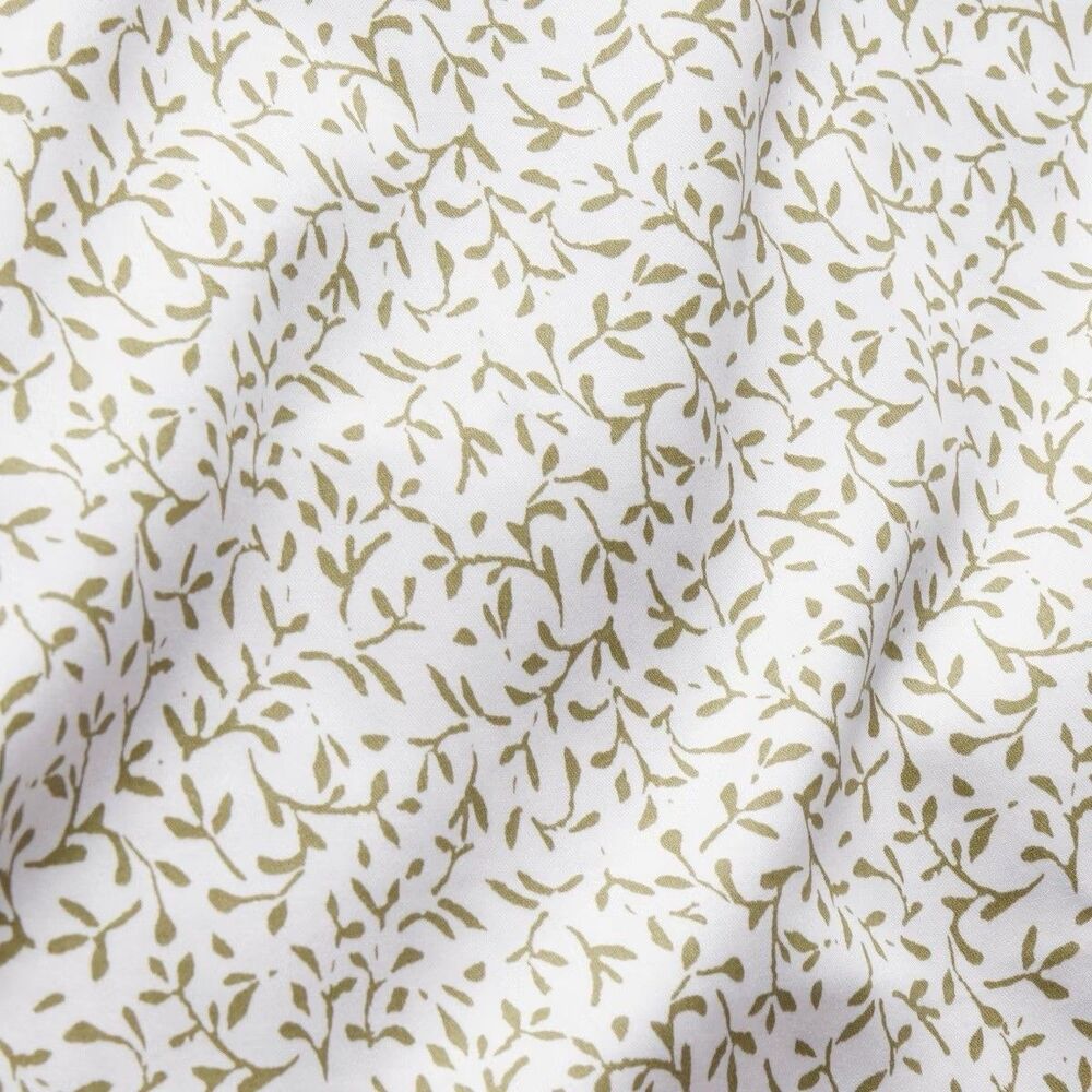 Threshold King Green Vine 400 Thread Count Cotton Sateen Fitted Sheet